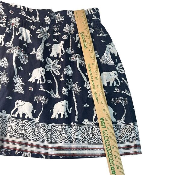 Loft linen blend  Elephant Print Skirt mp - Picture 13 of 16